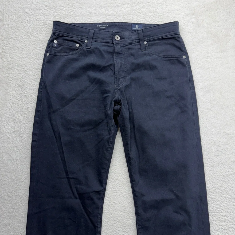 AG Adriano Goldschmied The Graduate Tailored Leg Navy Blue Pant 32x34 1174SUDNNY
